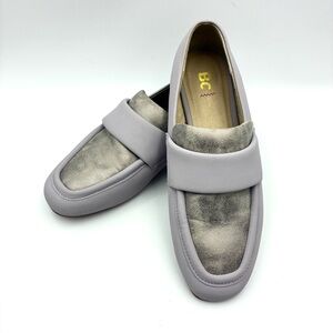Women’s Silver and Violet Slip-On Loafers